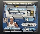 2024-25 Panini NBA Prizm Basketball Factory Sealed Retail Box 24 Packs of 4 Cards. Look for Exclusive Pink Pulsar Prizms. Look for the Ultra-Rare Sublime and Manga Inserts.