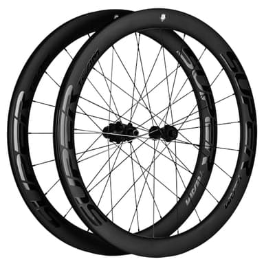 SUPERTEAM Carbon Disc Brake Road Bike Wheelset 28mm Tubeless Wheels 50mm Rim Depth (FIT for SHIMAN0 8-12 Speed, Thru-Axle Type 12 * 100/12 * 142mm)