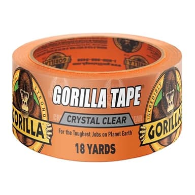 Gorilla Crystal Clear Tape, 1.88” x 18 yd (Pack of 1) - Weather Resistant for Indoor or Outdoor Projects and Repairs