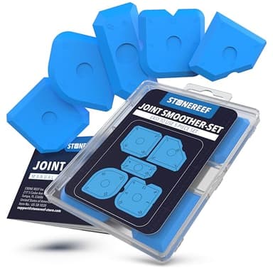 STONE REEF Silicone Caulking Tool Set – 5-in-1 Sealant Finishing Tool Kit | Caulk Remover, Grout Scraper & Applicator for Bathroom, Kitchen, Window, Sink, Tile & Joint | Professional Silicone Tools