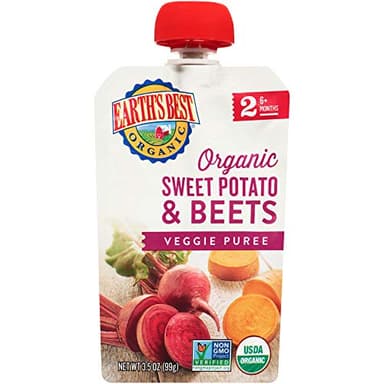Earth's Best, Organic Baby Food, Stage 2, Sweet Potatoes & Beets, 3.5 oz Pouch