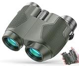 Binoculars 12x25 for Adults and Kids Night Vision Binoculars Compact Binocular Large Eyepiece Waterproof Binocular Easy Focus Wide Field of View for Bird Watching,Hiking,Hunting,Concert