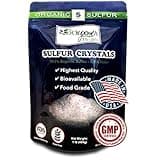 Bozoomer Organic Sulfur Crystals - 99% Pure MSM Crystals – Made in USA – 1 LB Food Grade Pack – 90 Day Supply - Revolutionary Formula Helps Joints