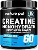 Venture Pal Micronized Creatine Monohydrate Powder – 60 Servings (5000mg/Serving) – Unflavored Creatine for Women & Men, 300g Creatina Monohidratada en Polvo