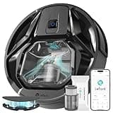 Lefant M320 Robot Vacuum Cleaner, Carpet Detection, 6,000 Pa Suction, Low Noise, 800ml Visible Dustbin, 210 Mins Runtime, Self-Charging, Works with Alexa, Ideal for Hard Floor, Pet Hair, Black