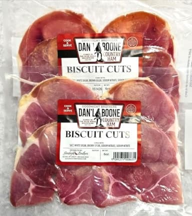 Dan'l Boone Country Ham Biscuit Cuts, Blue Ridge Mountain Cured, 2-6 oz Packages Shelf Stable