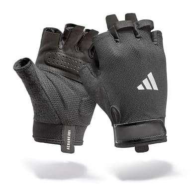 Adidas Essential Training & Weightlifting Gloves, Fingerless Workout Gloves