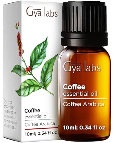 Gya Labs Coffee Essential Oil - 0.34 Fl Oz - for Hair, Skin, Diffuser, Aromatherapy & DIY Candle Making Scent