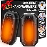 2-Pack Hand Warmers Rechargeable,Portable Electric Hand Warmers Reusable,USB 2 in 1 Handwarmers,Outdoor/Indoor/Working/Studying/Camping/Hunting/Golf/Pain Relief/Games/Warm Gifts for Men Women Kids