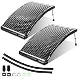 Aukivon 2025 Upgraded Solar Pool Heater with Adjustable Support Feet, Inground Pool Solar Heater, Above Ground Pool Heater, Solar Water Heater, Pool Heater for Above Ground Pool（2 Set）