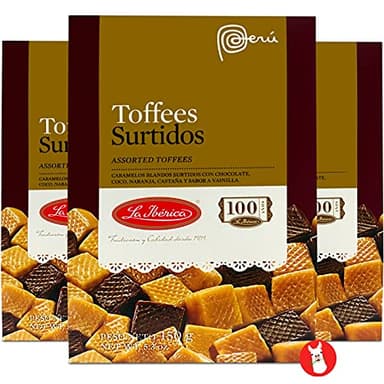 La Iberica Caramelos Blandos Surtidos Peruanos 5.3 oz | Peruvian Assorted Toffees 3 Pack