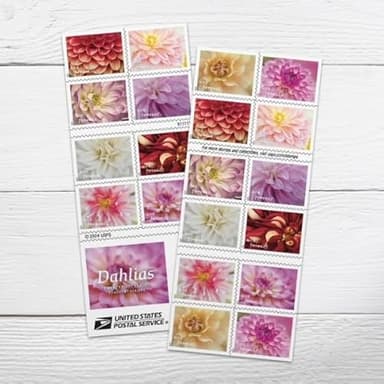 Dahlias 2025 (Book of 20) First-Class Mail Forever Postage Stamps