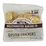 NSRONE New England Natural Bakers - Westminster Bakers Oyster Crackers Individual Packages - 40 Count (0.5 Ounce Each) - Oyster Crackers for Soup - With NSR One Bamboo Mini Spoon
