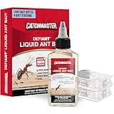 Catchmaster DefiANT Liquid Ant Killer Indoor (50 uses) + 4 Reusable Liquid Ant Bait Stations (2 Stacked), Multi-Surface Pest Control Traps for Home & Outdoor, Reduce & Remove Colonies, American Made