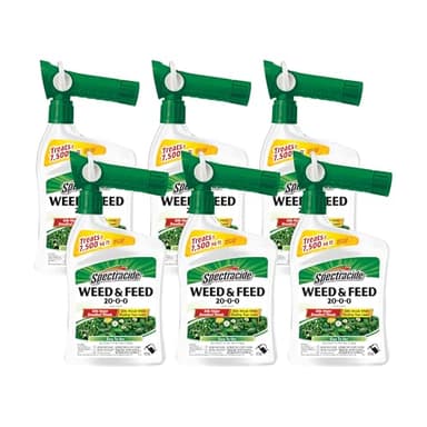 Spectracide Weed And Feed 20-0-0 32 Ounces, With QuickFlip Hose-End Sprayer (6 pack)