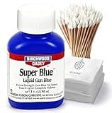 Gun Metal Blueing Kit Birchwood Casey Super Blue 3 Oz Restoring Steel Incl. 50 Pc Gun Cleaning Patches and 100 Pc Gun Cleaning Swabs 6-inch