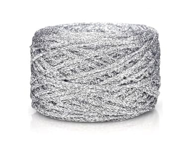 Esuikelut Metallic Glitter Yarn for Crochet & Knitting, Fine 2 Light Weight Worsted for Crochet Knitting, 35g 1.23oz, 145 Yards Soft Craft Sparkle Yarn (Silver)