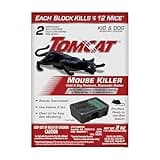 Tomcat Mouse Killer Disposable Station for Indoor/Outdoor Use - Child & Dog Resistant, 2 Stations with 1 Bait Each