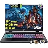 acer Predator Helios Neo 16 Gaming Laptop 16" WUXGA IPS 165Hz (100% sRGB) Intel 14-Core i7-13650HX 64GB RAM 2TB SSD GeForce RTX 4060 8GB Graphic RGB Backlit Killer AX1650i Win11 w/ICP Accessory
