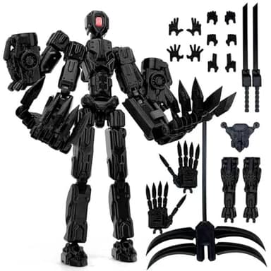T13 Assembly Completed Action Figure, T13 Multi-Jointed Movable Robot Action Figure Set,Collectors Desktop Decorations for Game Lovers Toys