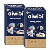 AIWIBI Ultimate Comfort Overnight Diapers, Size 3, 360 Pull-On Disposable Baby Diapers,Super Absorbent 96 Count (13-24 lbs), Nighttime Underwear