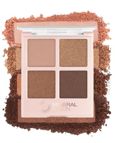 Mineral Fusion Eyeshadow Palette | Vegan Eye Makeup with Matte, Satin, and Shimmer Finishes | Natural, Lightweight Formula (Soiree)