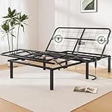 Marsail Queen Adjustable Bed Base Frame with 4 Height Options, Independent Head and Foot Incline, 4 USB Ports and 5 Min Assembly for Lounging, Reading, Reduce Snoring and Acid Reflux