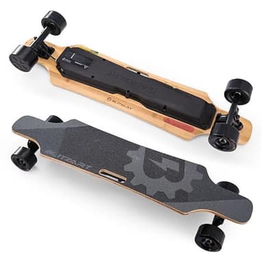 Blitzart 38" Hurricane Electric Longboard Electronic Skateboard 18mph 350w brushless Motor（Hurricane Black）