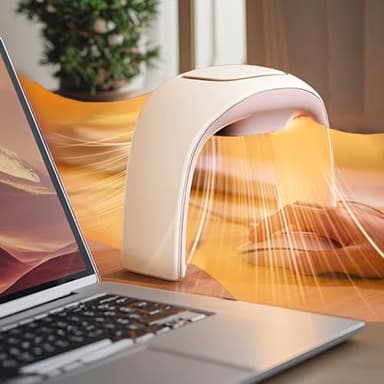 NIFBANG Space Heaters for Indoor Use,Desk Hand Warmer Ceramic Energy Efficient Heater with Thermostat,Personal Electric Desk Hand Heater,Heated Mouse Pad Hand Warmer for Office Women Men Gifts,Beige