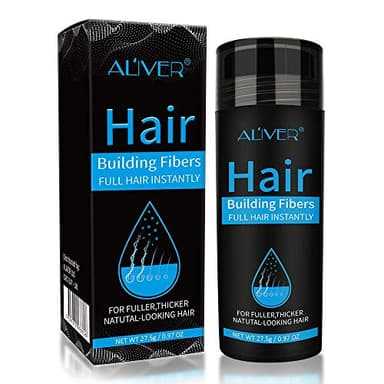 Aliver Hair Fibers for Thinning Hair - Dark Brown - Undetectable Natural Formula - Thicker Fuller Hair in 15 Seconds - Conceals Hair Loss & Look Younger - Designed for Men & Women,0.97Oz
