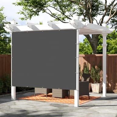 SUNNY GUARD Shade Cloth 12x20 FT Sun Screen Fabric HC-036 Cover Tarp with Grommets for Pergola Backyard Garden, Dark Grey