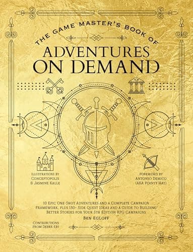 The Game Master's Book of Adventures on Demand: 10 one-shot adventures, storytelling techniques, guidelines for adding complications and twists, plus ... TTRPG adventures (The Game Master Series)
