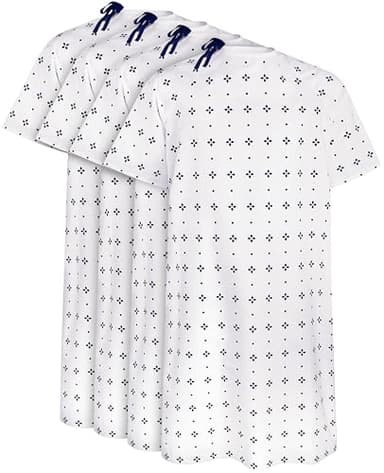 Utopia Care 4 Pack Unisex Hospital Gowns, Patient Gowns for Women and Men with Back Tie, Comfortably Fits Sizes up to 2XL, Pack of 4, Blue Star