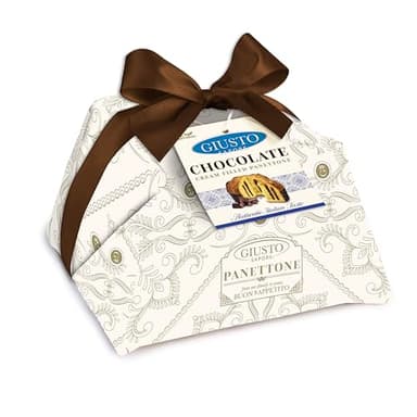 Giusto Sapore Authentic Italian Panettone Filled with Chocolate Cream - New and Imported from Italy, Family Owned - 28.21 oz