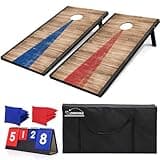 4x2 Ft Cornhole Boards Set, Premium Regulation Size Cornhole Boards with 8 All-Weather Bean Bags, Carrying Case and Scoreboard