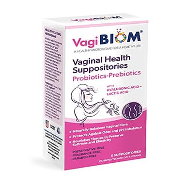 VagiBiom Lactobacillus Suppository: Microbiome Flora balance and Odor Control Regimen; Balance and Nourishes Healthy Flora; Paraben-Free Preservative-Free