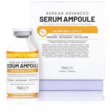 BRÜUN SD - Control Salmon DNA Ampoule - Micro Needling Korean Serum Booster for Face and Body to Use with and without Derma Pen Microneedling Skin Care Serum 1.18 fl.oz