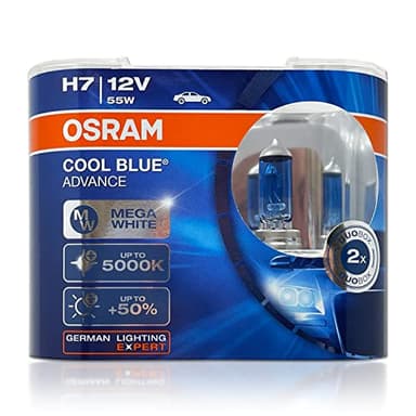 Osram H7 12V 55W 5000K 62210CBA COOL BLUE ADVANCE Auto Lamps Halogen Headlight 2X