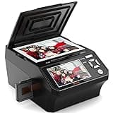 KEDOK Photo,NameCard,Slide & Negative Scanner with Large 5" LCD Screen,Film and Slide Digitizer-Convert 35mm,110 Film/Photo(3R,4R,5R)/NameCard to 22MP Digital JPEG-8GB SD Card Included