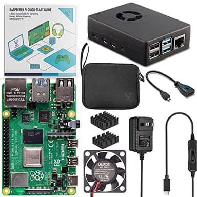 Vilros Raspberry Pi 4 4GB Basic Starter Kit with Fan-Cooled Heavy-Duty Aluminum Alloy Case