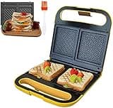 Health and Home Electric Sandwich Maker Toaster Panini Press Grill with Nonstick Pans and Cool Handle