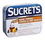 Sucrets Sore Throat & Cough Lozenges, Honey Lemon, 18 Count (6 Pack)