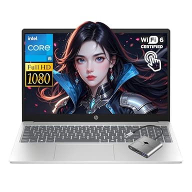 HP 15.6" FHD Touchscreen Laptop, Intel 10-core i5-1334U(Up to 4.6GHz) 32GB RAM 1TB SSD, Win 11 WiFi6 Bluetooth Windows AI Microsoft Copilot Computer for Business Gaming w/GM Accessory