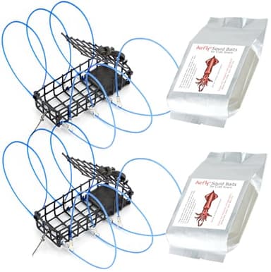 AirFly Heavy Surf 6-Loop Crab Trap for Fishing Poles – Lead-Free, USA-Made, Premium Durable Loops – Ideal for Dungeness, Blue, Rock Crabs