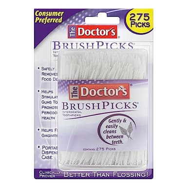 The Doctor's BrushPicks, Interdental Brushes & Dental Picks, Gently Remove Food Debris from Braces & Dental Work, 275 Count