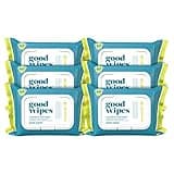 Goodwipes Flushable Butt Wipes Made with Vitamin E & Aloe - Soft & Gentle Wet Wipe Dispenser for Home Use, Septic & Sewer Safe - Largest Adult Toilet Towelettes - Shea Coco, 360 Count (6 Packs)