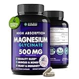 Magnesium Glycinate 500MG Capsules, Magnesium Supplement for Adults & Kids with Kava Kava, High Absorption, Vegan & Non-GMO, 120 Capsules
