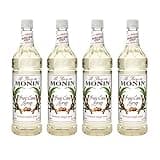 Monin - Pure Cane Syrup, Pure and Sweet, Great for Coffee, Tea, and Specialty Cocktails, Gluten-Free, Non-GMO (1 Liter, 4-Pack)