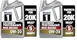 Mobil 1-123837 Extended Performance High Mileage 0W-20; 5QT, Gray (Pack of 2)