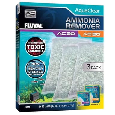 Fluval - Ammonia Remover for AC20/AC30 Power Filter, 9.6 oz / 272 g - for Use in Freshwater Aquariums, 3-Pack